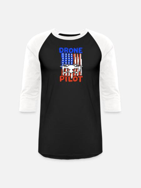 Drone Pilot - Unisex Baseball T-Shirt - black/white