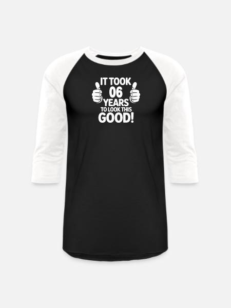 Six Years of Wellbeing Celebration - Unisex Baseball T-Shirt - black/white