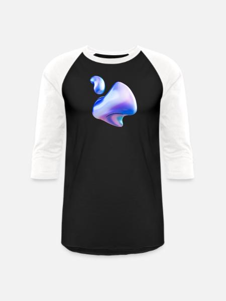 Unique - Unisex Baseball T-Shirt - black/white