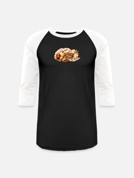 Cozy Rustic Hearth Night - Unisex Baseball T-Shirt - black/white