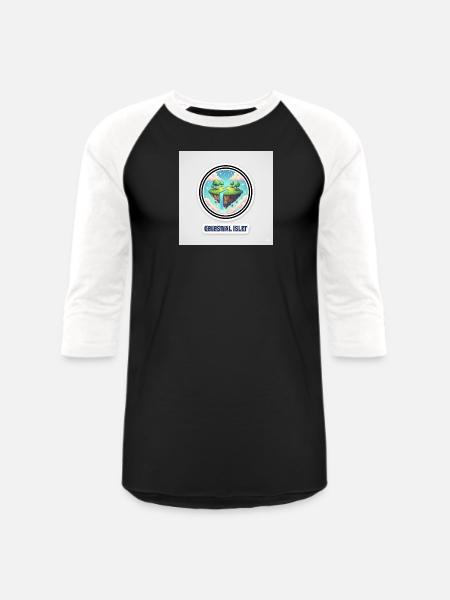 Celestial Islet - Unisex Baseball T-Shirt - black/white