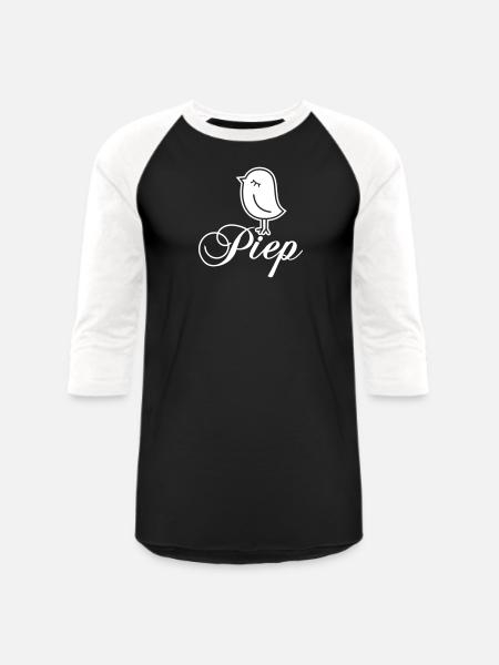 Sparrow “Piep” - Unisex Baseball T-Shirt - black/white