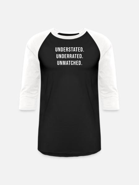 Understated Underrated Unmatched - Unisex Baseball T-Shirt - black/white