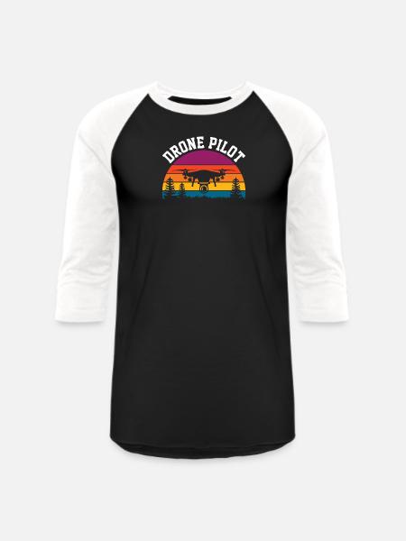 Drone Pilot - Unisex Baseball T-Shirt - black/white