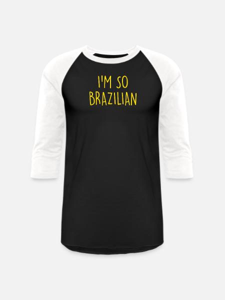 I'm so Brazilian Brazil - Unisex Baseball T-Shirt - black/white