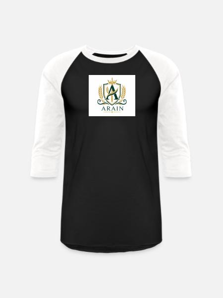 Arain Pride - Premium Punjabi Heritage Graphic - Unisex Baseball T-Shirt - black/white