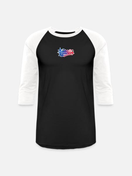 London Skyline Splash - Unisex Baseball T-Shirt - black/white