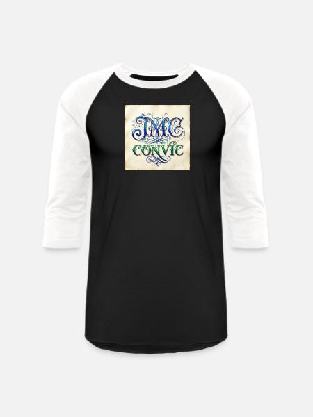IMC Convic Monogram Flourish - Unisex Baseball T-Shirt - black/white
