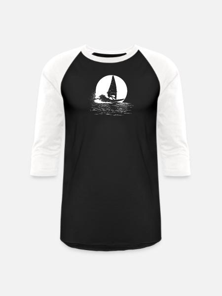Windsurfing - Unisex Baseball T-Shirt - black/white