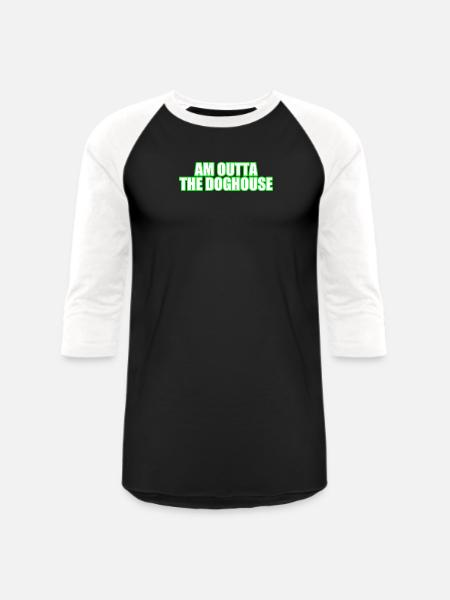 Am Outta the Doghouse - Unisex Baseball T-Shirt - black/white
