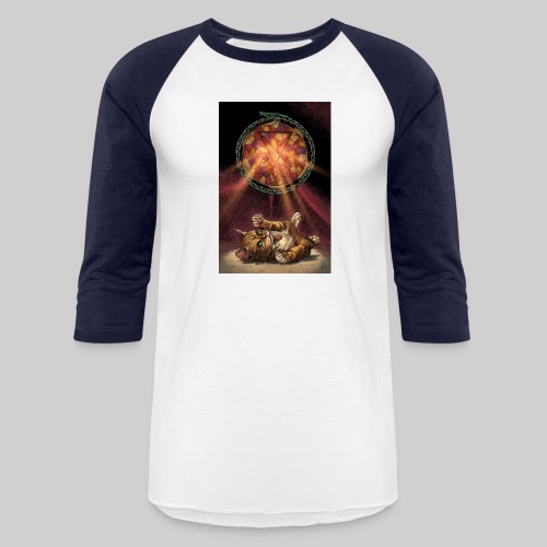 Playful Satanic Kitten - Unisex Baseball T-Shirt