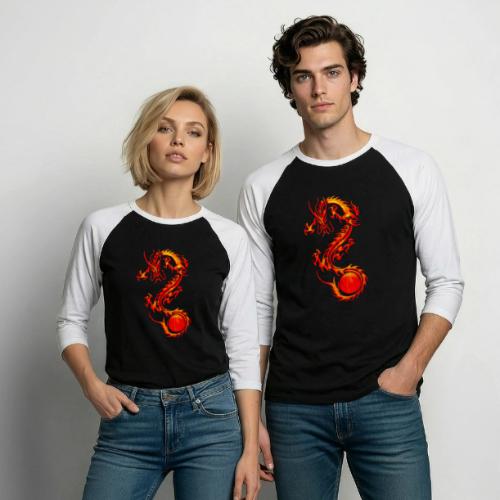 Dragon basketball - Unisex Baseball T-Shirt