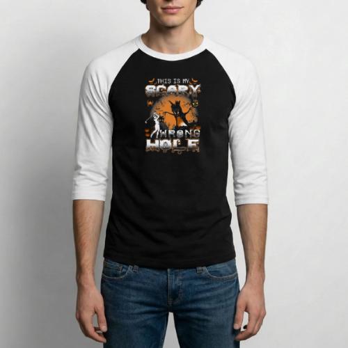 This Is My Scary Wrong Hole Halloween Golf Gift - Unisex Baseball T-Shirt