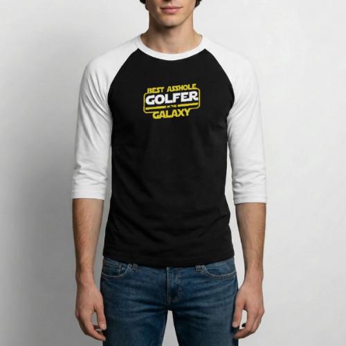 Golf Gift for Men - Best Asshole in the Galaxy Fun - Unisex Baseball T-Shirt