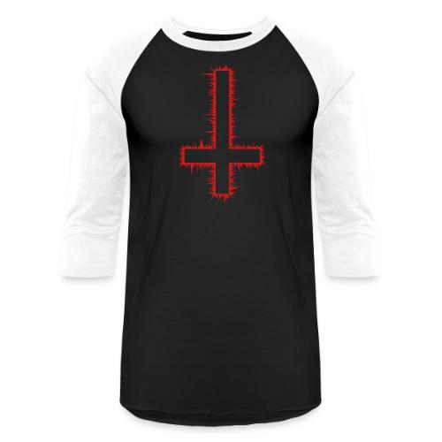 Inverted Cross - Unisex Baseball T-Shirt