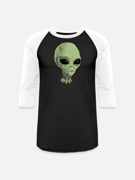 Alien Tattoo - Unisex Baseball T-Shirt - black/white