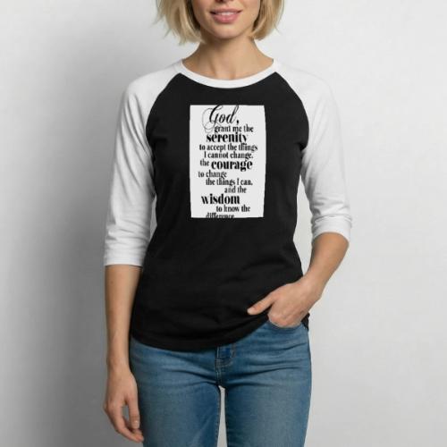 Serenity Prayer - Unisex Baseball T-Shirt