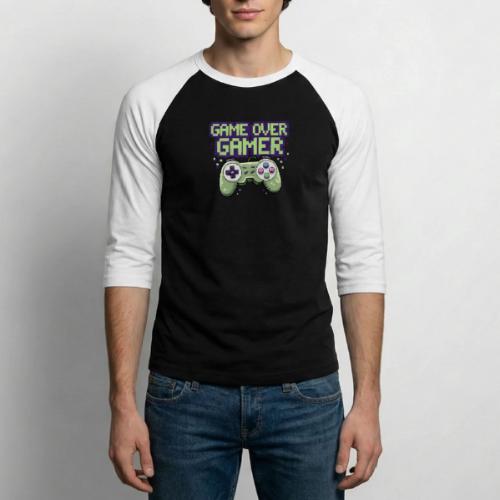 Game Over Gamer - Unisex Baseball T-Shirt