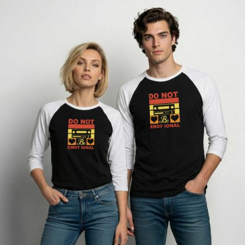 Do Not Be Emotional Gaming Audio - Unisex Baseball T-Shirt