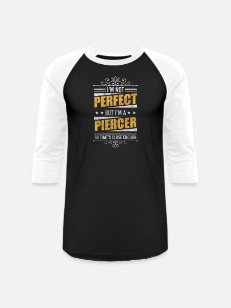 Artist Needle Piercing Studio - Unisex Baseball T-Shirt - black/white