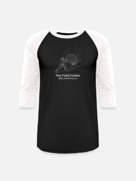 The Functional Melancholic - Unisex Baseball T-Shirt - black/white