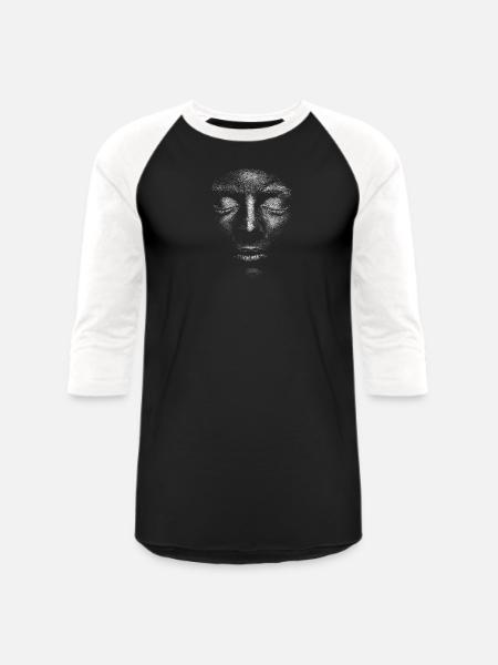 Face - Unisex Baseball T-Shirt - black/white