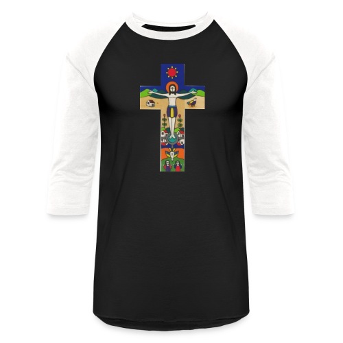 christian cross with jesus - Unisex Baseball T-Shirt