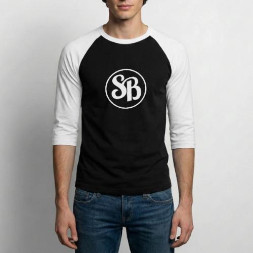 SB Logo white 3 - Unisex Baseball T-Shirt