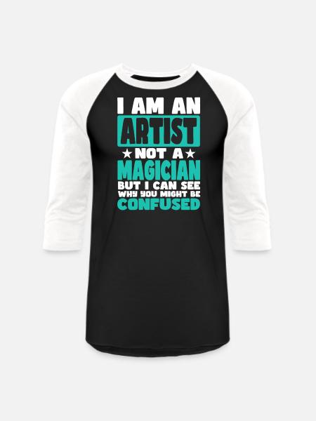 Artist - Unisex Baseball T-Shirt - black/white