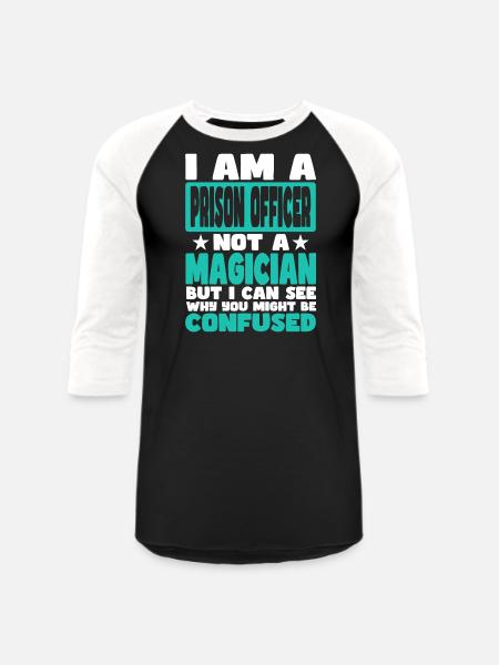 Prison Officer - Unisex Baseball T-Shirt - black/white