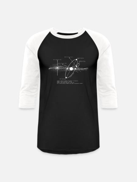 Amant d'astronomie de diagramme de systèmes solaires - T-shirt de baseball unisexe - noir/blanc