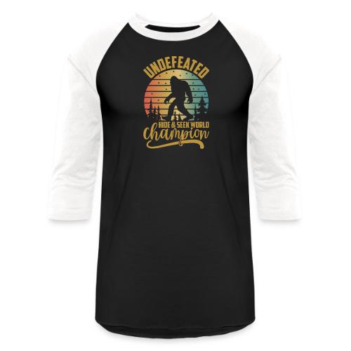 Undefeated Hide and Seek World Champ - Unisex Baseball T-Shirt
