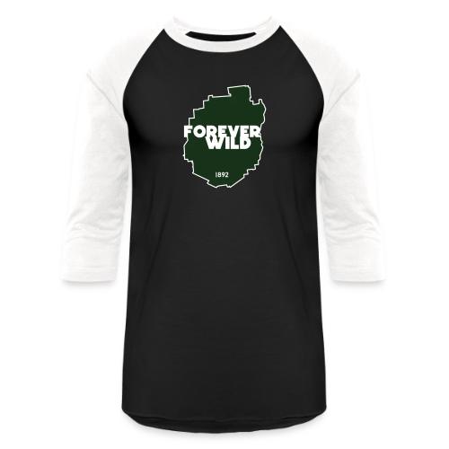 Semper Wild Forever Wild Adirondack Silhouette - Unisex Baseball T-Shirt