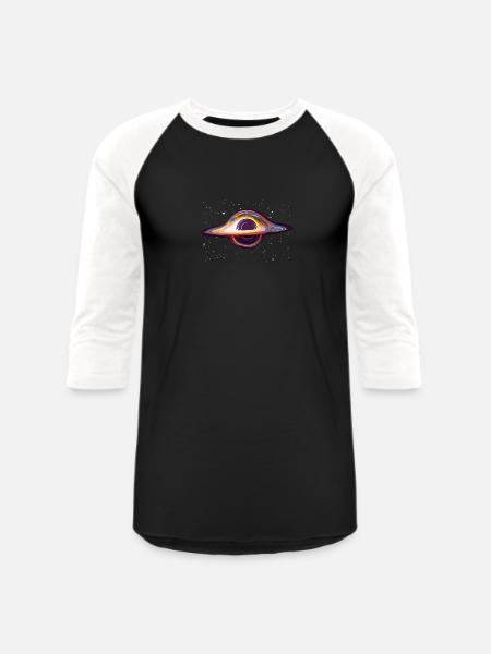 Black Hole - Unisex Baseball T-Shirt - black/white