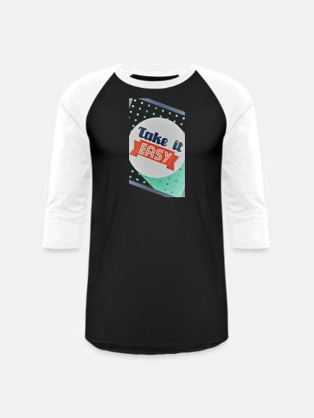 take it easy - Unisex Baseball T-Shirt - black/white