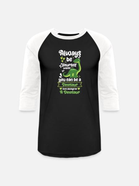 Prehistoric Times - Unisex Baseball T-Shirt - black/white