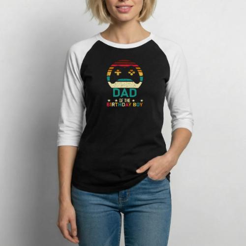 Dad of the Birthday Boy Gamer - Unisex Baseball T-Shirt