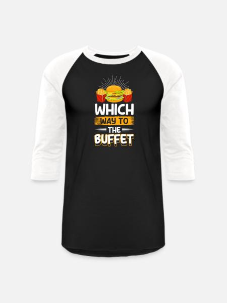 Menu Meal Big Eaters - Unisex Baseball T-Shirt - black/white