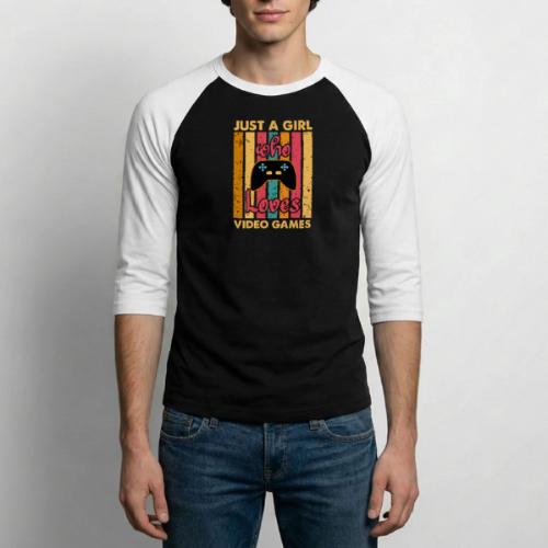 Just A Girl Who Loves Video Games - Unisex Baseball T-Shirt