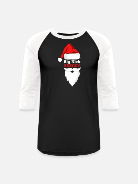 Big nick energy t-shirt - Unisex Baseball T-Shirt - black/white