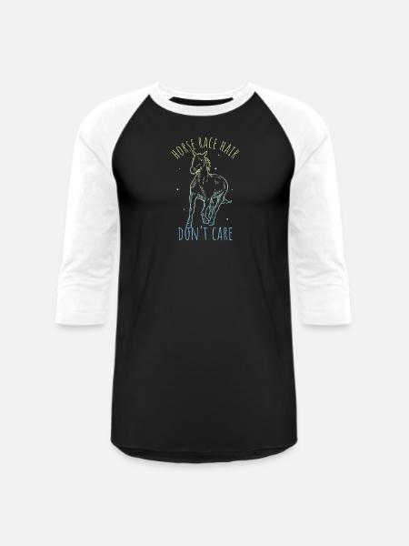 Horse Design - Unisex Baseball T-Shirt - black/white
