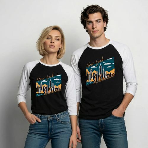 New York All you need is love and skylines - Unisex Baseball T-Shirt