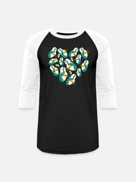 peacock - Unisex Baseball T-Shirt - black/white