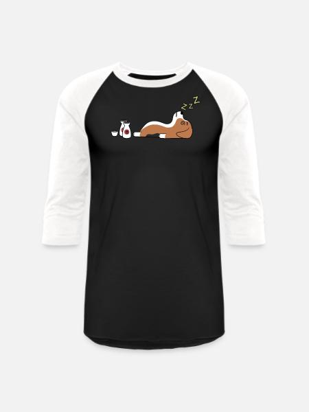 Beagle Sake Drunk - Unisex Baseball T-Shirt - black/white