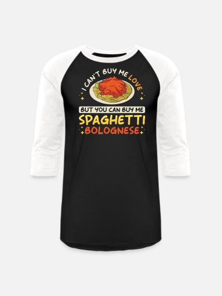 Spaghetti Bolognese - Unisex Baseball T-Shirt - black/white