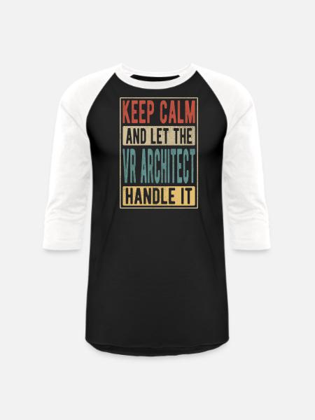 Vr Architect Retro Gift - Unisex Baseball T-Shirt - black/white