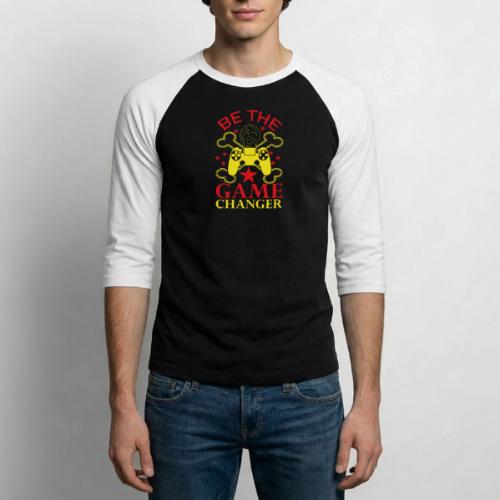 Be The Game Changer (Controller Skull) - Unisex Baseball T-Shirt