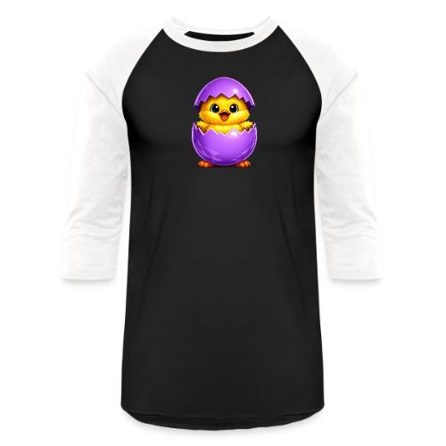 Easter Chick Purple - Unisex Baseball T-Shirt