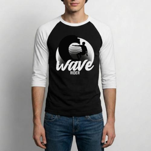 Wave Rider - Unisex Baseball T-Shirt
