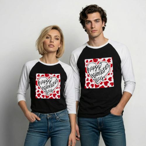 Valentine's Day Designs, February 14, Love Friends - Unisex Baseball T-Shirt